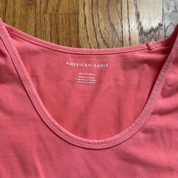Coral American Eagle Cinced Shoulder Tee - Picture 3 of 5